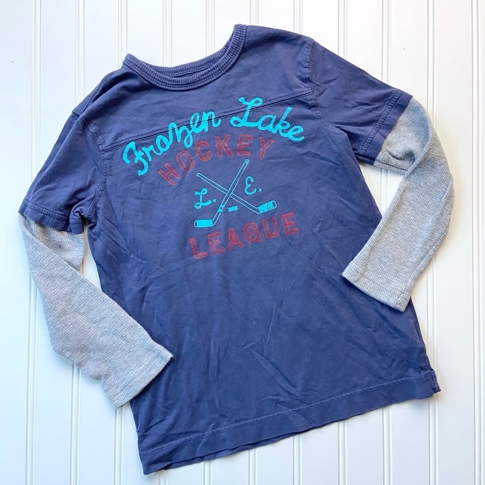 •Lands End• Frozen Lake graphic tee•